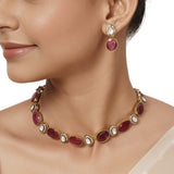 22k Gold Plated Varsha Atreyi Necklace Set