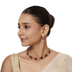 22k Gold Plated Varsha Atreyi Necklace Set