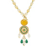 ANMOL KUNDAN FLOWER PENDANT NECKLACE SET
