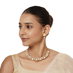 22k Gold Plated Varsha Pratibha Necklace Set