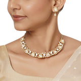 22k Gold Plated Varsha Pratibha Necklace Set