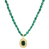 ANMOL ZIRCON ROUND GREEN  PENDANT