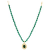 ANMOL ZIRCON ROUND GREEN  PENDANT