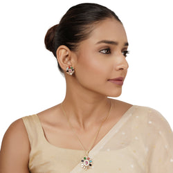 22k Gold Plated Varsha Bhavyashree Pendant Set