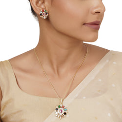 22k Gold Plated Varsha Bhavyashree Pendant Set