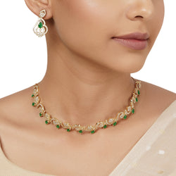 22k Gold Plated Varsha Chandrima Necklace Set