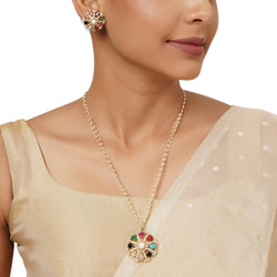 22k Gold Plated Varsha Madhavi Pendant Set