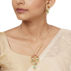 22k Gold Plated Varsha Charusheela Pendant Set