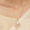 22k Gold Plated Varsha Chetna Pendant Set