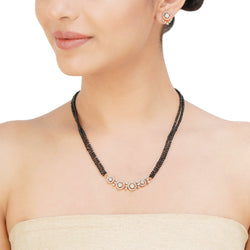 MANGLAL SUTRA CHAND GOLD PLATED NECKLACE SET