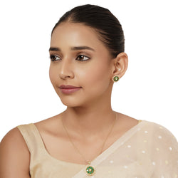 22k Gold Plated Varsha Dayita Pendant Set