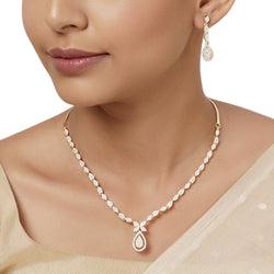 22k Gold Plated Varsha Deepanjali Pendant Set