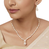 22k Gold Plated Varsha Deepanjali Pendant Set