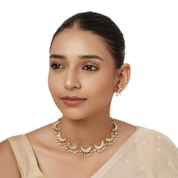 22k Gold Plated Varsha Devangi Necklace Set