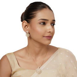 22k Gold Plated Varsha Dhyana Pendant Set