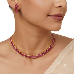 22k Gold Plated Varsha Eshika Necklace Set