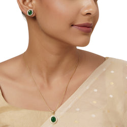 22k Gold Plated Varsha Falguni Pendant Set