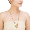 NAVRATNA SQUARE PENDANT SET