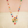 NAVRATNA SQUARE PENDANT SET
