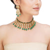 SHAGUN SQUARE KUNDAN CHOKER  SET