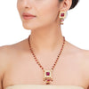 SHAGUN SQUARE KUNDAN PENDANT SET