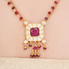 SHAGUN SQUARE KUNDAN PENDANT SET