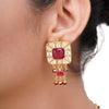 SHAGUN SQUARE KUNDAN PENDANT SET