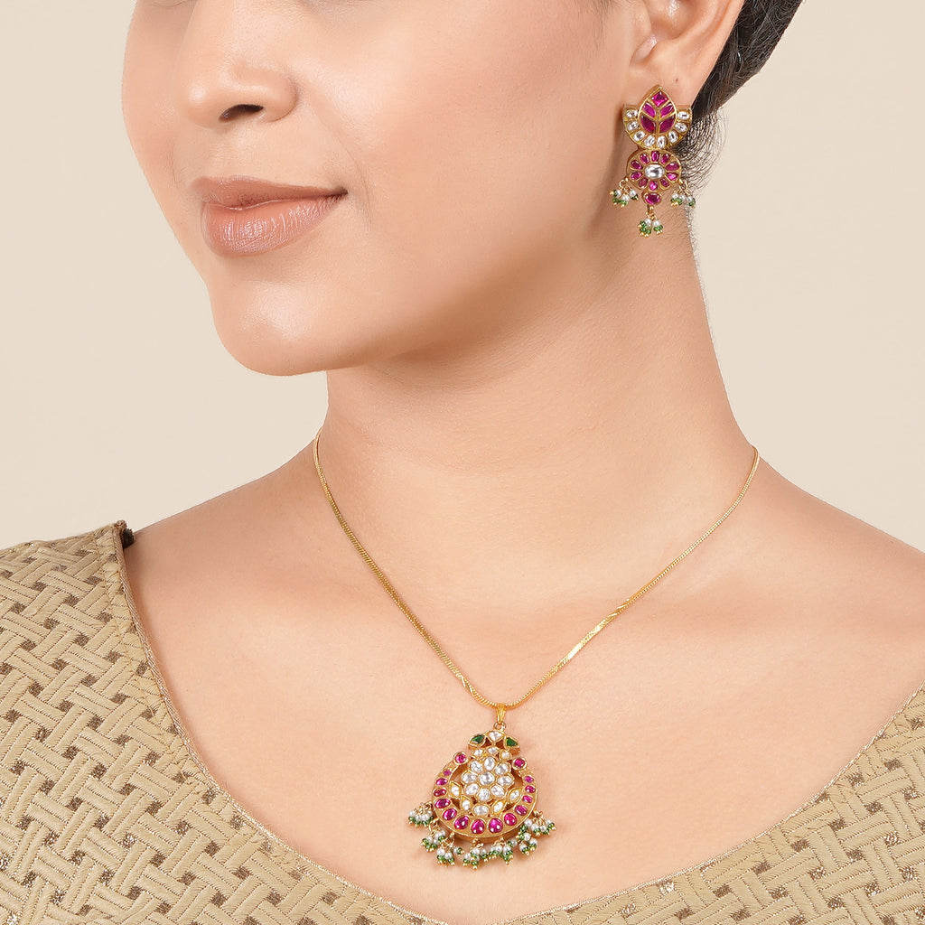 22k Gold Plated Ishani Necklace Set – Art Karat Global