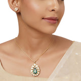 22k Gold Plated Varsha Kairavi Pendant Set
