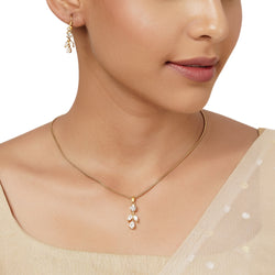 22k Gold Plated Varsha Kanupriya Pendant Set
