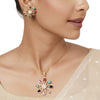 22k Gold Plated Varsha Komala Pendant Set