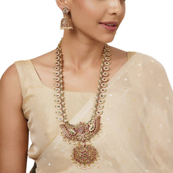 22k Gold Plated Varsha Lipika Necklace Set