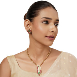 22k Gold Plated Varsha Maulika Necklace Set