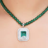 HEERA SQUARE ZIRCON PENDANT SET