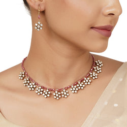 22k Gold Plated Varsha Padmashree Necklace Set