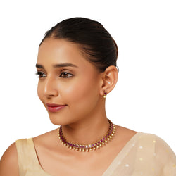 22k Gold Plated Varsha Pakhi Necklace Set