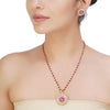 HEERA FLOWER ROUND PENDANT SET