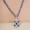 HEERA SILVER PLATED PENDANT SET