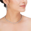 HEERA SILVER ZIRCON NECKLACE SET