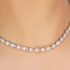 HEERA SILVER ZIRCON NECKLACE SET
