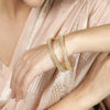 22k Gold Plated Ziya crisscross Bangle