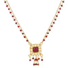 SHAGUN SQUARE KUNDAN PENDANT SET