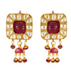 SHAGUN SQUARE KUNDAN PENDANT SET