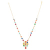 NAVRATNA SQUARE PENDANT SET