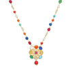 NAVRATNA SQUARE PENDANT SET