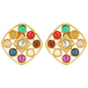 NAVRATNA SQUARE PENDANT SET