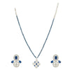 HEERA SILVER PLATED PENDANT SET