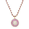 HEERA GOLD PLATED ROUND PENDANT SET