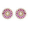 HEERA GOLD PLATED ROUND PENDANT SET