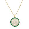 HEERA FLOWER GREEN PENDANT SET